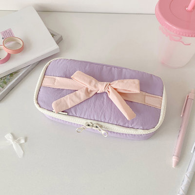 Étui à crayons Étui à crayons doux de style bonbon pour les filles Bowknot