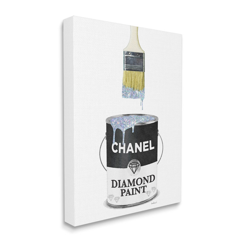 «Glam Pop Fashion Diamond Paint Deluxe Designer», art mural sur toile tendue par Amanda Greenwood