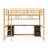 Full Size Metal Loft Bed With Desk