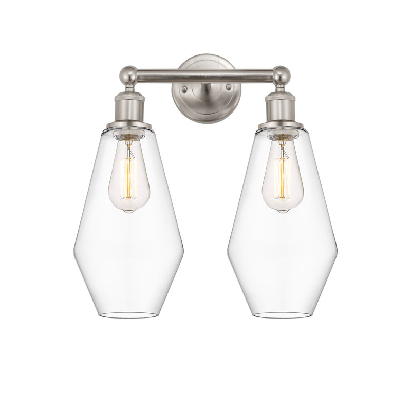 Éclairage pour meuble-lavabo à intensité variable 2 lumières Amylea, Clair, Nickel poli