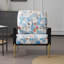 Fauteuil Art avec rembourrage en mousse et tissu d'ameublement traditionnel américain