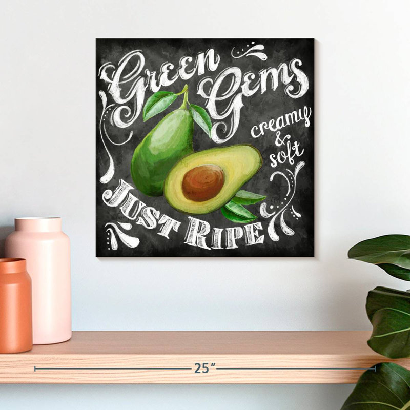 Yarlin Chalkboard Avocado, 16" H x 16" W