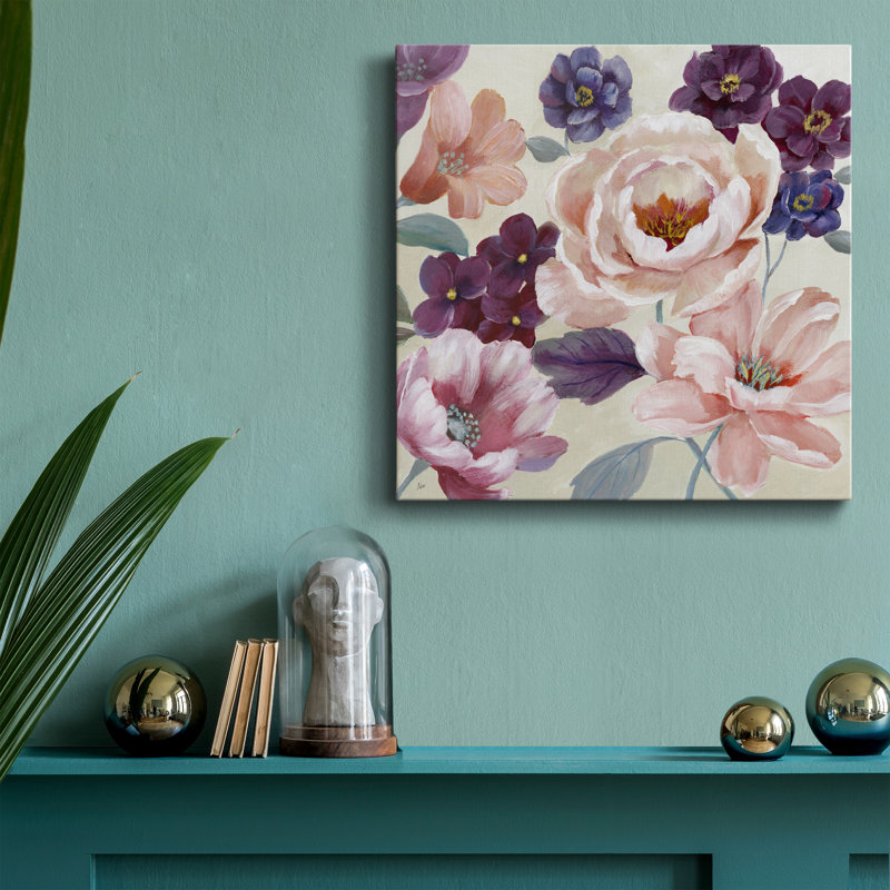 Douce romance - peinture sur toile tendue, H 16 po x l 16 po x P 1 po