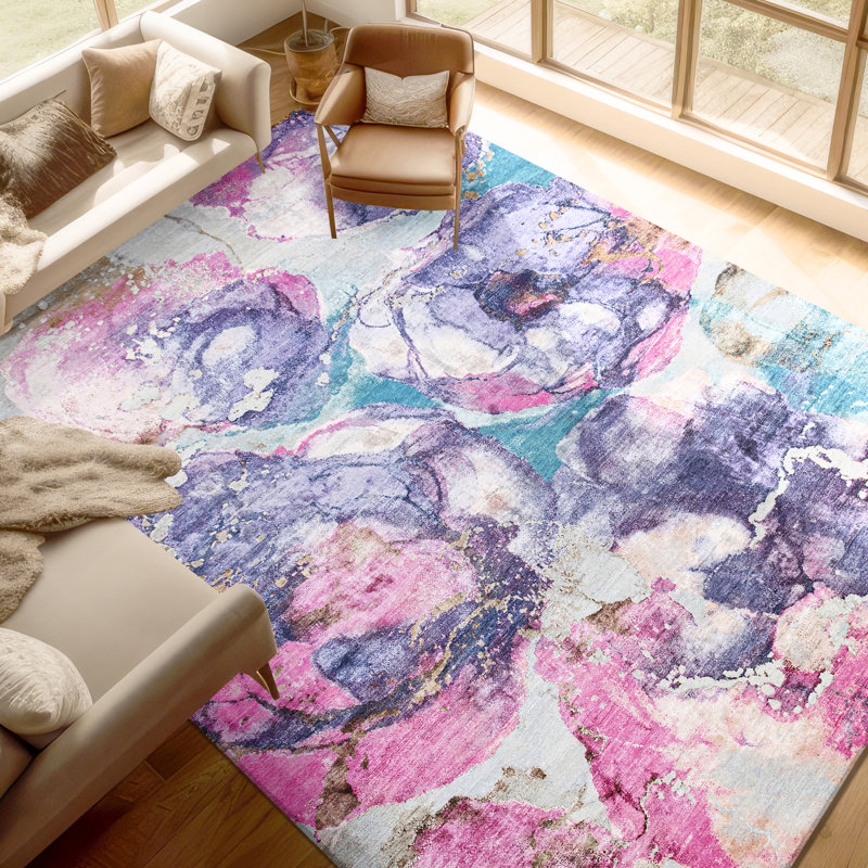 Tapis multicolore de haute qualité noué à la main, Rectangle de 10 pi x 14 pi