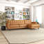 Canapé modulaire en cuir brun clair Allison