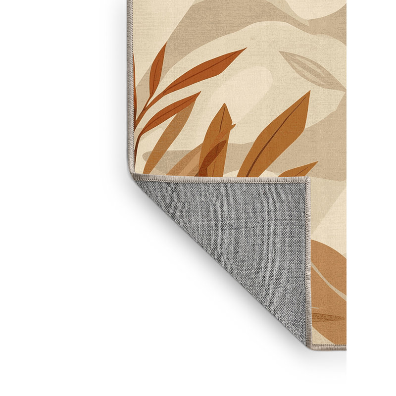 Tapis beige moderne lavable à la machine Pantelia Jaguarundi, 2 pi x 3 pi