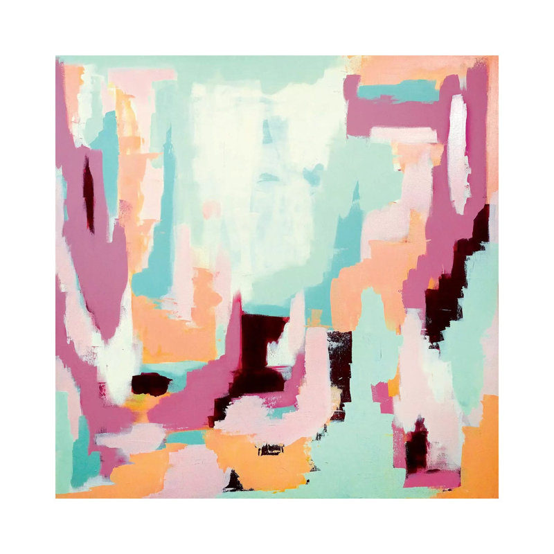 Gelato by Monika Mickute - Wrapped Canvas Painting, 93.98 cm H x 93.98 cm W x 3.175 cm D