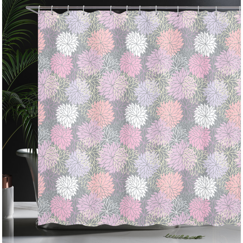 Shower Curtain with Hooks Included, 70" H x 69" W