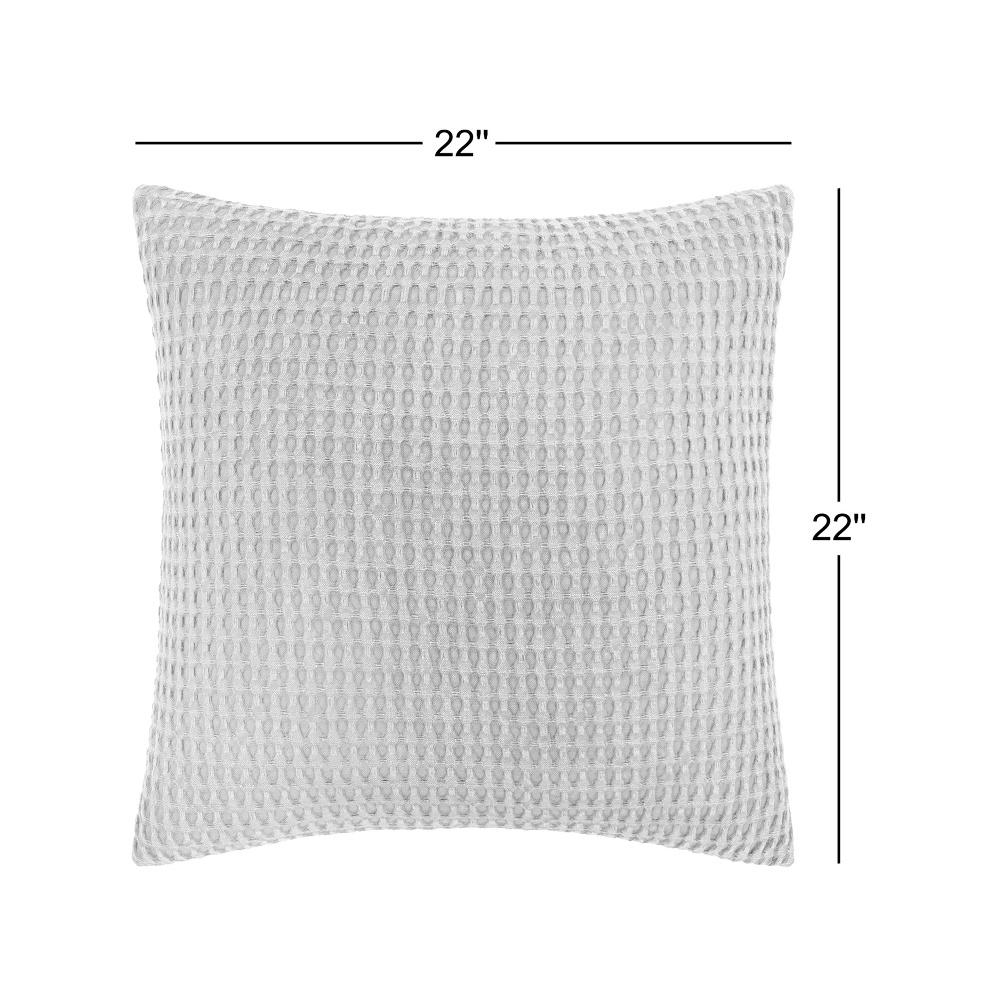 Kappa Geometric Cotton Throw Pillow, 22" x 22", No Fill, Saffron