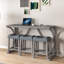 Ensemble de table de bar avec prise de courant, table de bar et chaises