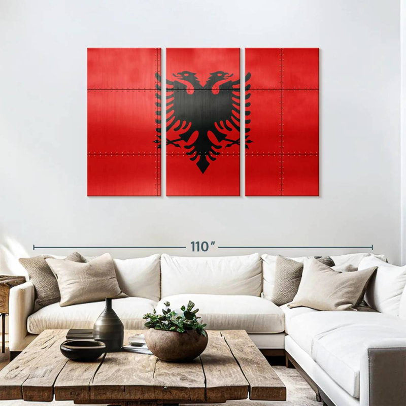 Drapeau de l'Albanie Borges, H 48 po x l 74 po