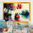 Impression dorée sur toile encadrée
