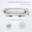 HOMCOM Foldable Baby Bathtub Set Non-Slip Support for Newborn Offwhite-182111969