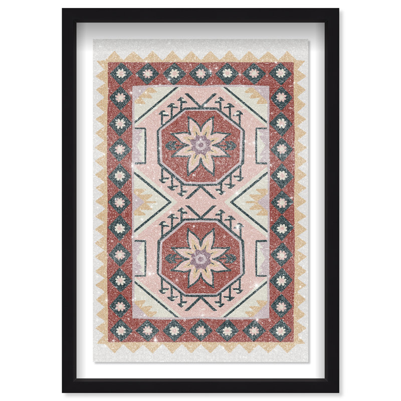 Daylight Damask Print by Oliver Gal, 37.5"H x 25.5"W, Black Shadowbox