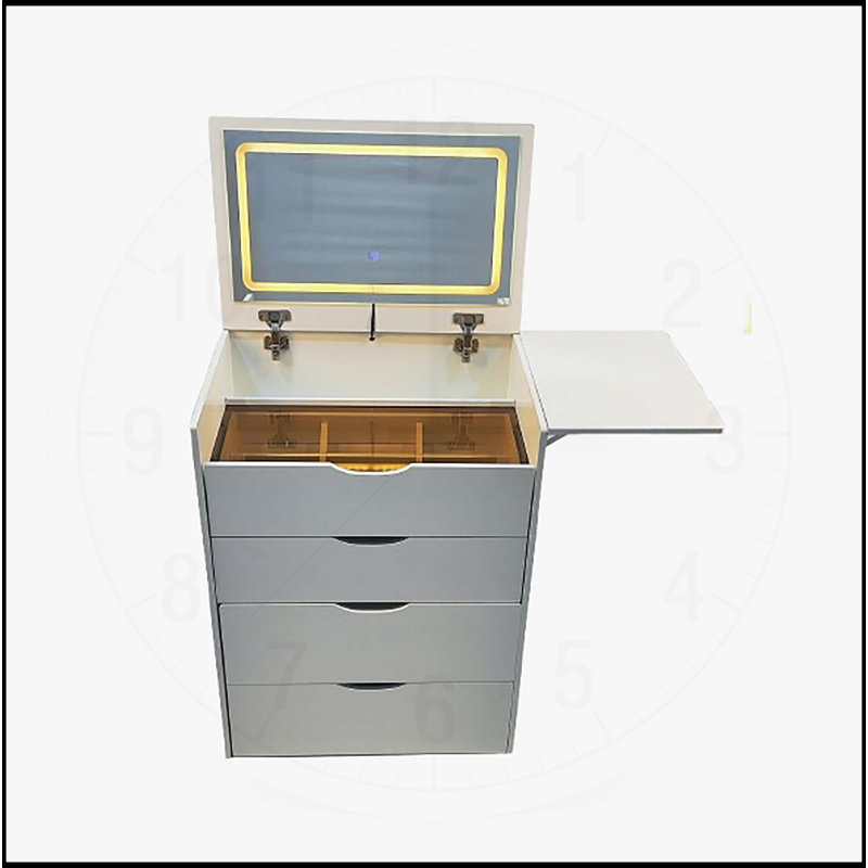 Versatile Makeup Vanity Desk with Hidden Features and Multiple Functions