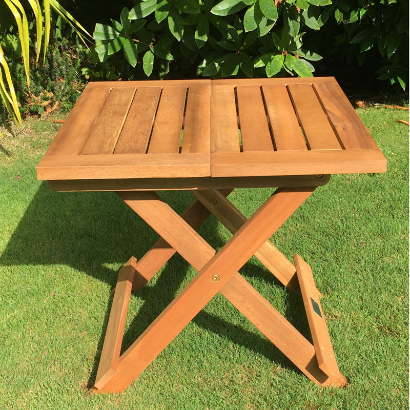 Table d’appoint pliante en bois massif Champlost