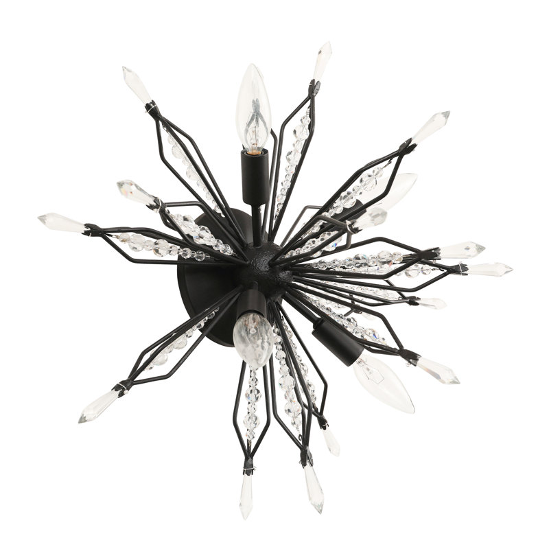 Plafonnier encastré sphérique Spoutnik 4 lumières Orbital, Carbone