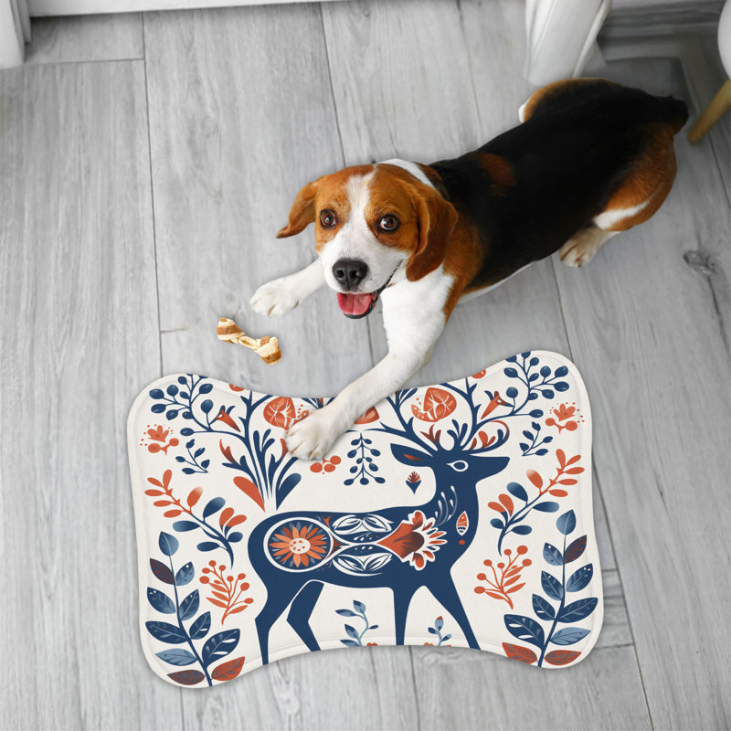 Tapis de Noël en forme d'os Scandi - 1 pièce, 18"