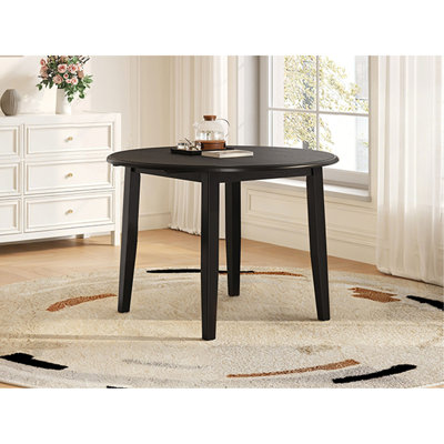 Table de salle à manger extensible ronde pour 2 à 4 personnes, table de salle à manger pliante en bois avec taille réglable, conception peu encombrante pour les petits appartements et les salles à manger