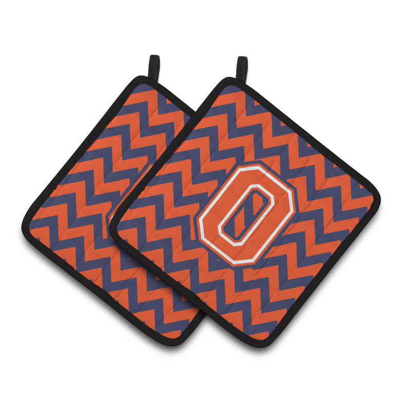 Poignée à chevrons, O, Orange/Bleu foncé