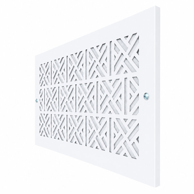 Registres muraux et de plafond Stellar Air avec vis en laiton - 4 x 12 (ouverture de conduit) 6 x 14 - Cherokee, Brass Screws