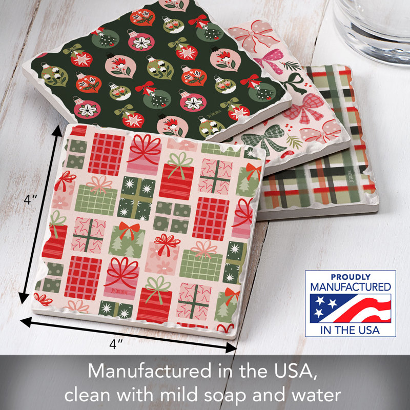 Paquet de 4 sous-verres Christmas Joy