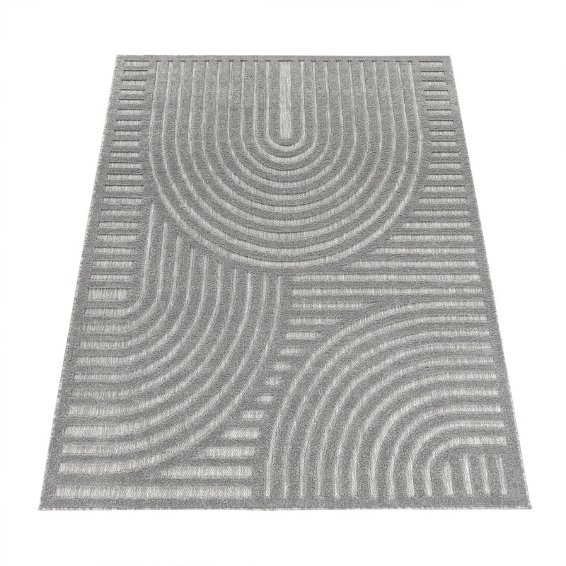 Livorno Machine Woven Beige/Blue/Brown/Grey/Light Grey/Teal Rug, Light Grey, Rectangle 60cm x 100cm