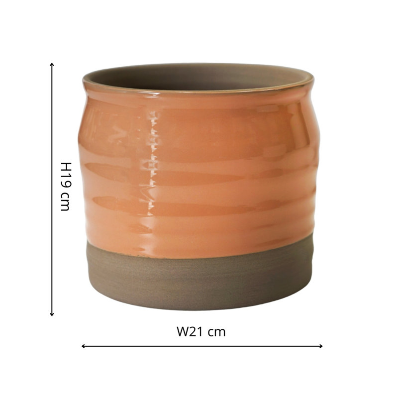 Puro Ceramic Cachepot, Peach