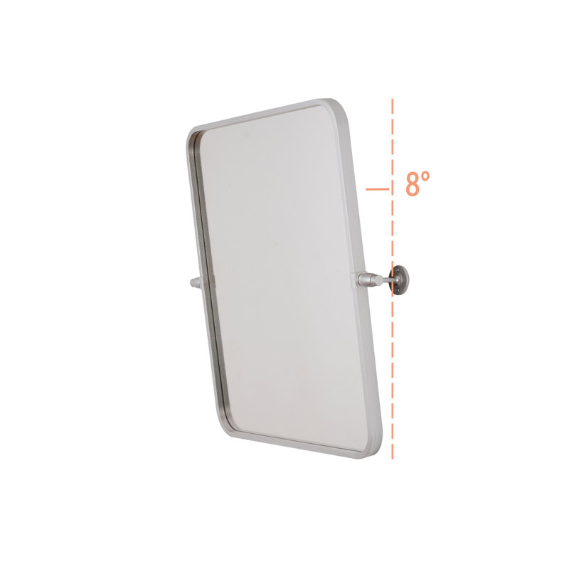 Belfield Metal Wall Mirror, 20" x 24", Silver