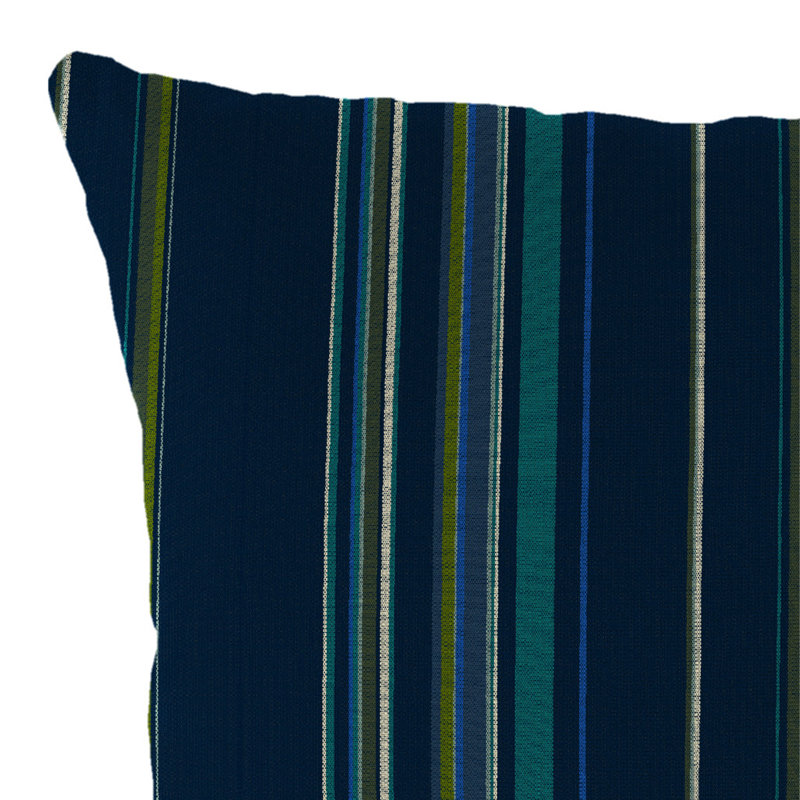Sunbrella Outdoor Throw Pillow, Stanton Lagoon Striped
