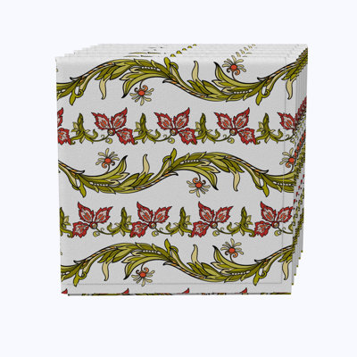 Carennac 100% Cotton Floral Square Napkin