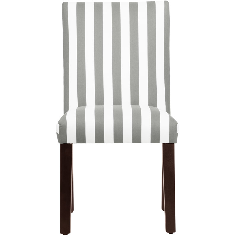 Chaise rembourrée Monterrey, Auvent rayé gris blanc 