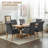 Tufted Upholstered High Back Dining Armchair, Linen-1544929033