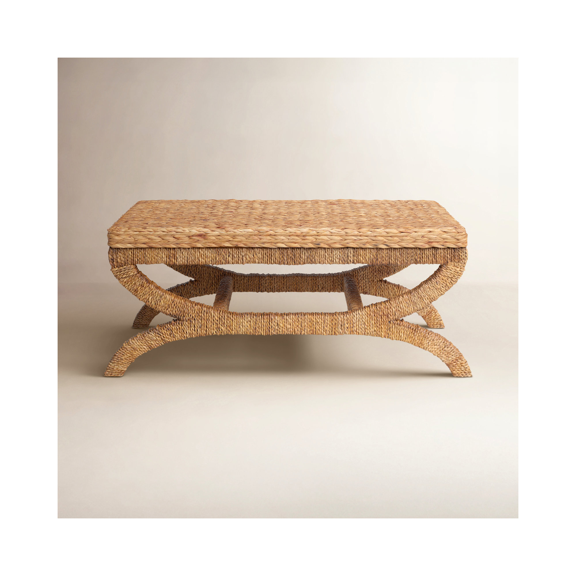 Hugo Woven Seagrass and Water Hyacinth Coffee Table 