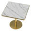 Table carrée bistro moderne tulipe 31,5 pouces avec plateau en faux marbre, facile à assembler, structure en métal robuste-1590138639