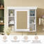 Armoire de rangement murale avec porte miroir