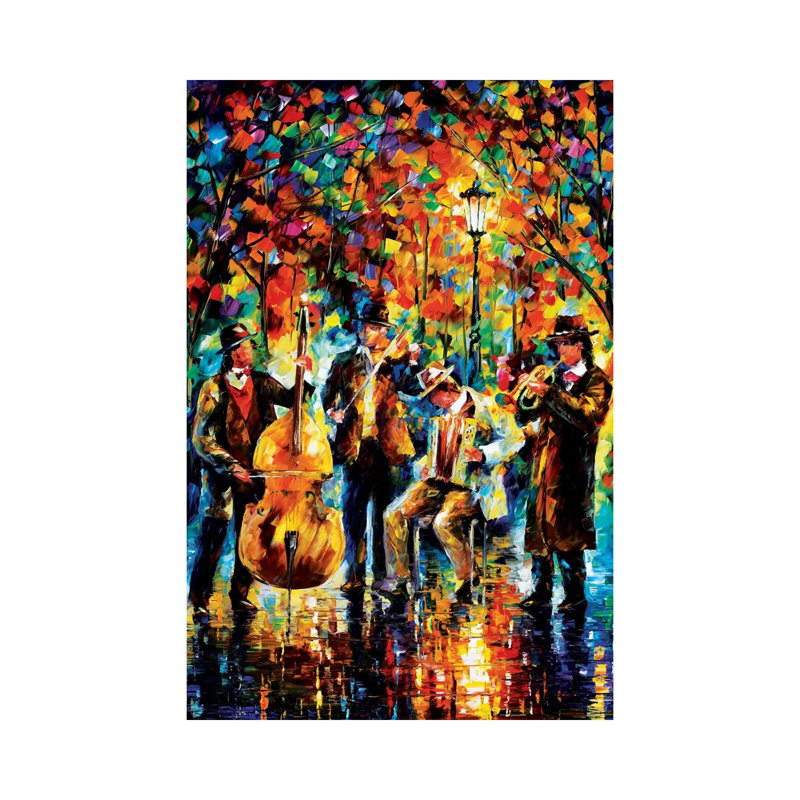 Glowing Music by Leonid Afremov - Wrapped Canvas Print, 66.04 cm H x 45.72 cm W x 3.175 cm D