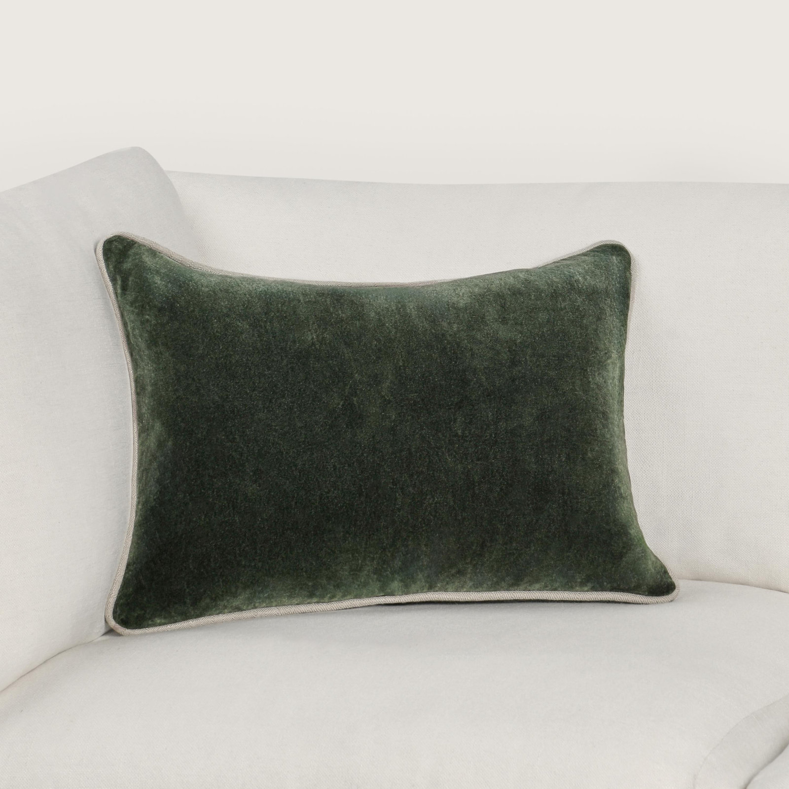 Goodall Throw Pillow, Rectangle 14"H x 20"W, Forest Green
