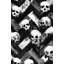 Papier peint tête de mort amovible noir et blanc