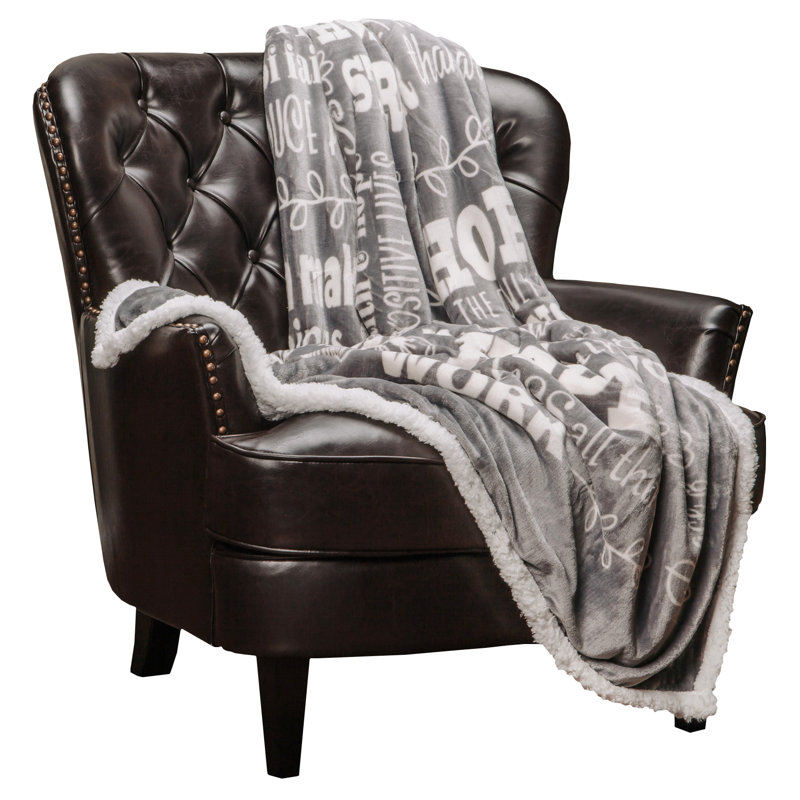 Positive Energy Gift Fleece Blanket, Gray