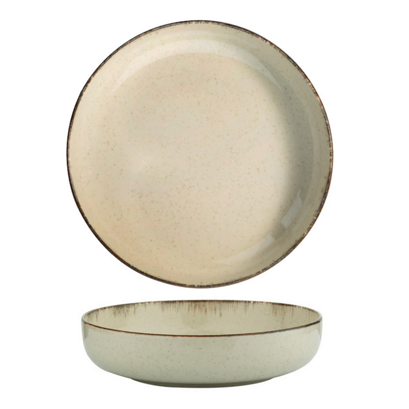 Elegant 20 x 20 x 2 in. Cinnamon Porcelain Plate | 100% Dishwasher & Microwave Safe | Perfect for Dining & Entertaining | Durable, Stylish Design for Everyday Use | Ideal Gift for Home Chefs & Food Lovers