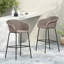Set Of 2 Outdoor Metal Wicker Barstool-1423289182