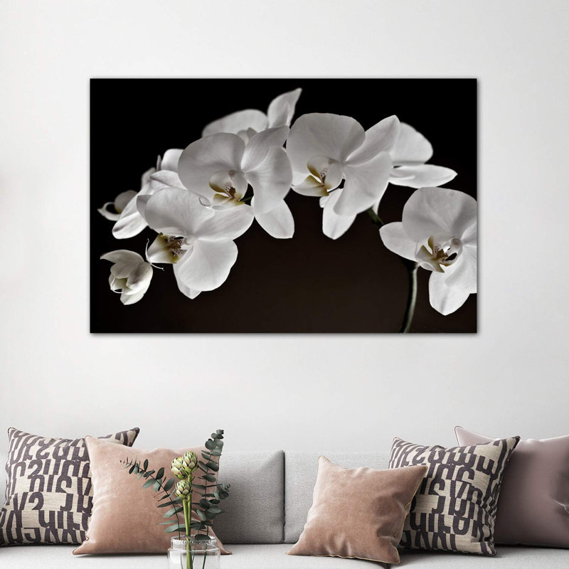 Orchidées - reproduction de photo, H 40 po x l 60 po x 1,5 po, Toile tendue