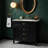 36" Solid Wood & MDF Vanity Combo With Sink, Heavy-Duty Storage Cabinet With Soft-Close Doors & 3 Drawers (White / Black / Green)-135401194