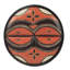 Masque en bois africain teke-tsaye tapis