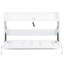 Lit simple TG avec bureau, lumières DEL et. Finition blanche. Fabriqué en bois massif pour un bureau à domicile stable ou un bureau de taille chambre d'amis, blanc. Conçu en utilisant fonctionnel