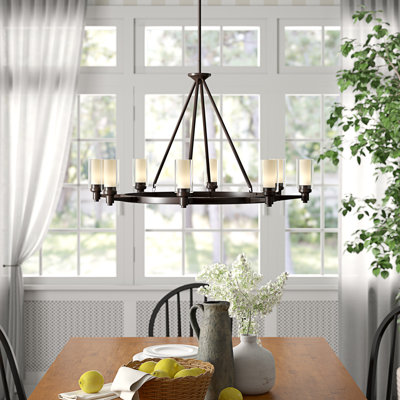 Circolo 8 - Light Dimmable Wagon Wheel Chandelier