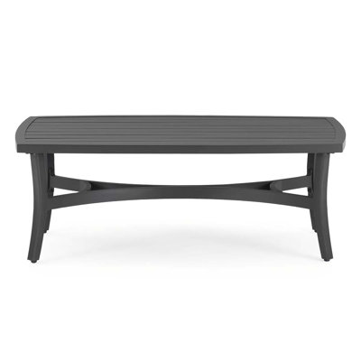 Calliann Rectangular Metal Outdoor Coffee Table , 44'' in. W 27'' in. D