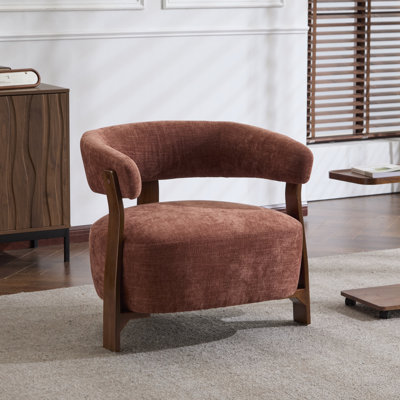 Novea Japandi Mid-Century Modern Upholstered Accent Chair by NFusion