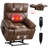 Leatheraire Heat Massage Dual Motor Infinite Position Up To 350 LBS Large Electric Power Lift Recliners With Hidden Cup Holders, Power-Remote, Medium-Firm And Heavy Duty-750220502